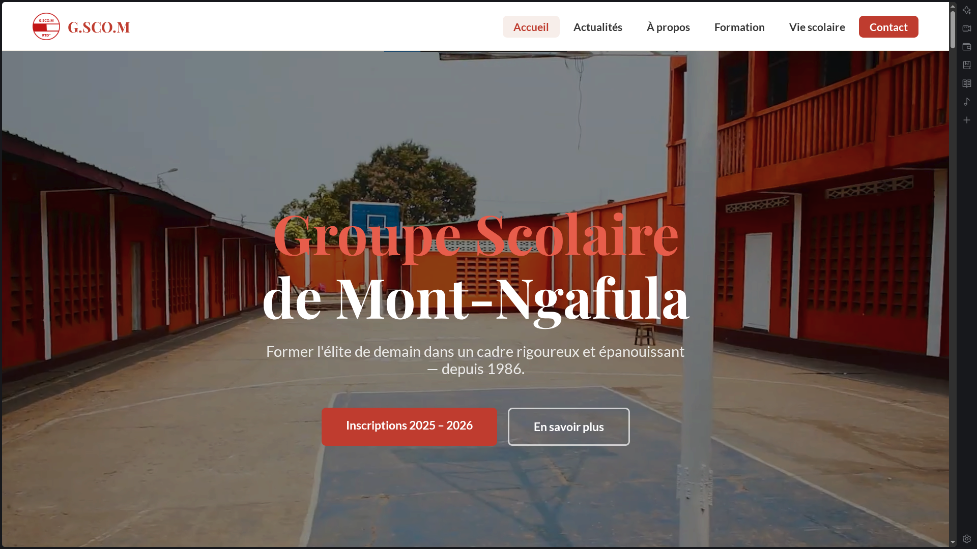 Aperçu du site web G.SCO.M